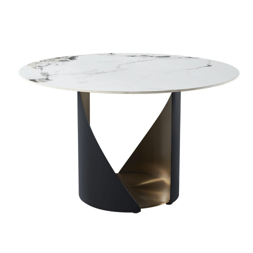 ESSTISCH Verona Weiß edles Marmor Design - Weiß, Keramik (127/127/76cm) - alesvelt