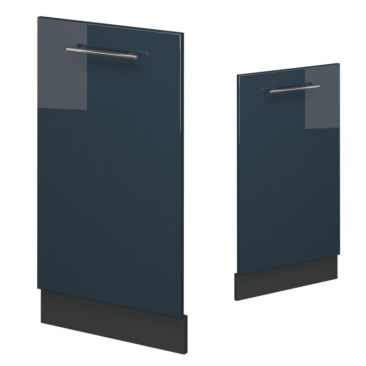 GESCHIRRSPÜLBLENDE Fame-Line Dunkelblau Hochglanz 45 cm , AP Anthrazit - Anthrazit/Dunkelblau, Holzwerkstoff (45/81.8/1.6cm) - Vicco