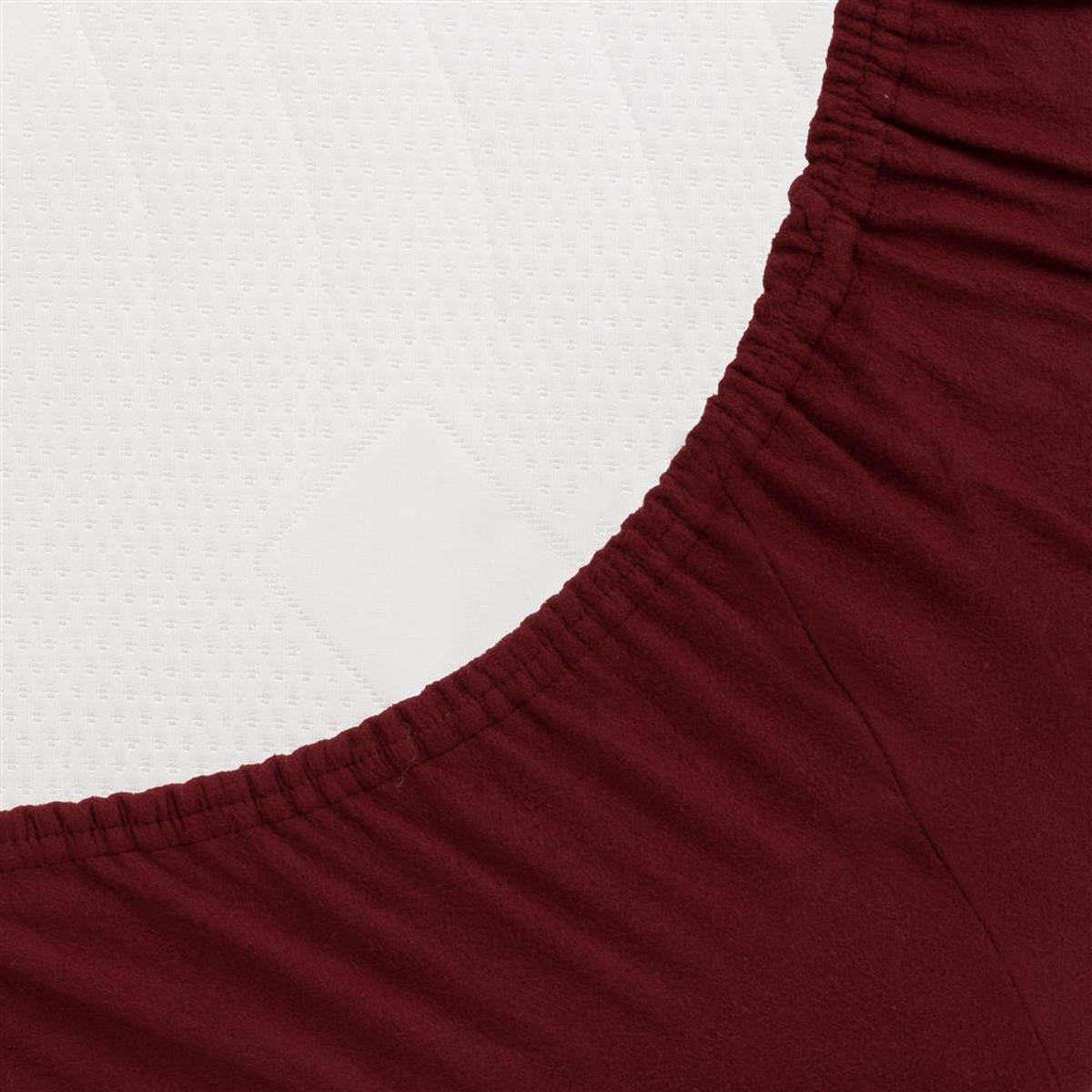 SPANNBETTLAKEN-TEDDY Warmes Winter Bettlaken 140x200 cm, Kuscheliges Teddy Laken Rot - Bordeaux, Textil (140/200cm) - Carpe Sonno