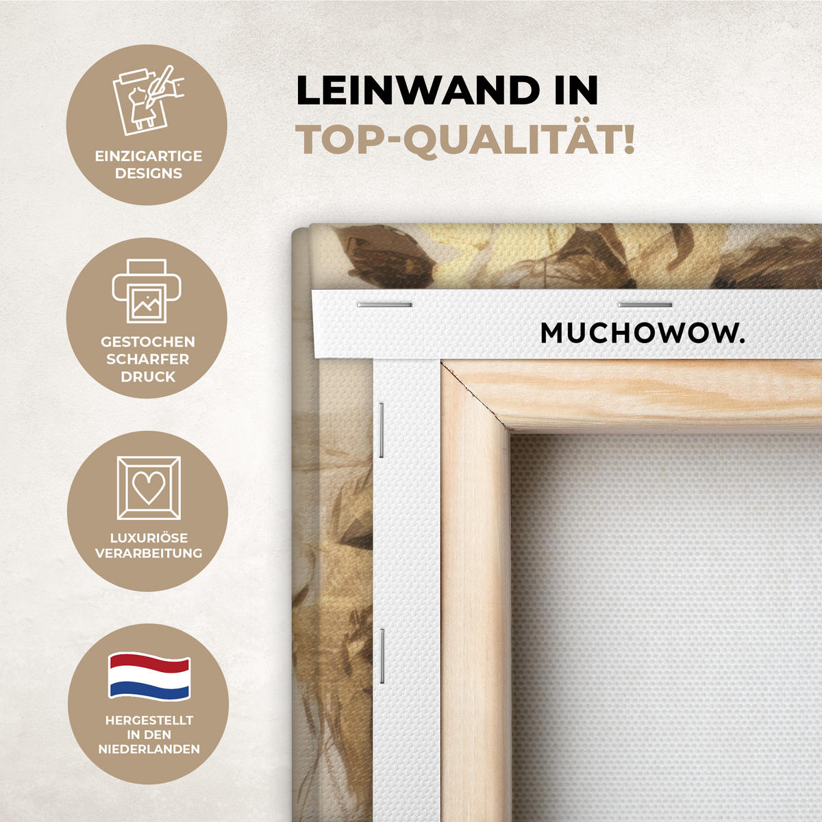 LEINWANDBILD Frau - Gold - Abstrakt - Textur Room Decor 30x40 cm - Goldfarben, Textil (30/40cm) - MuchoWow