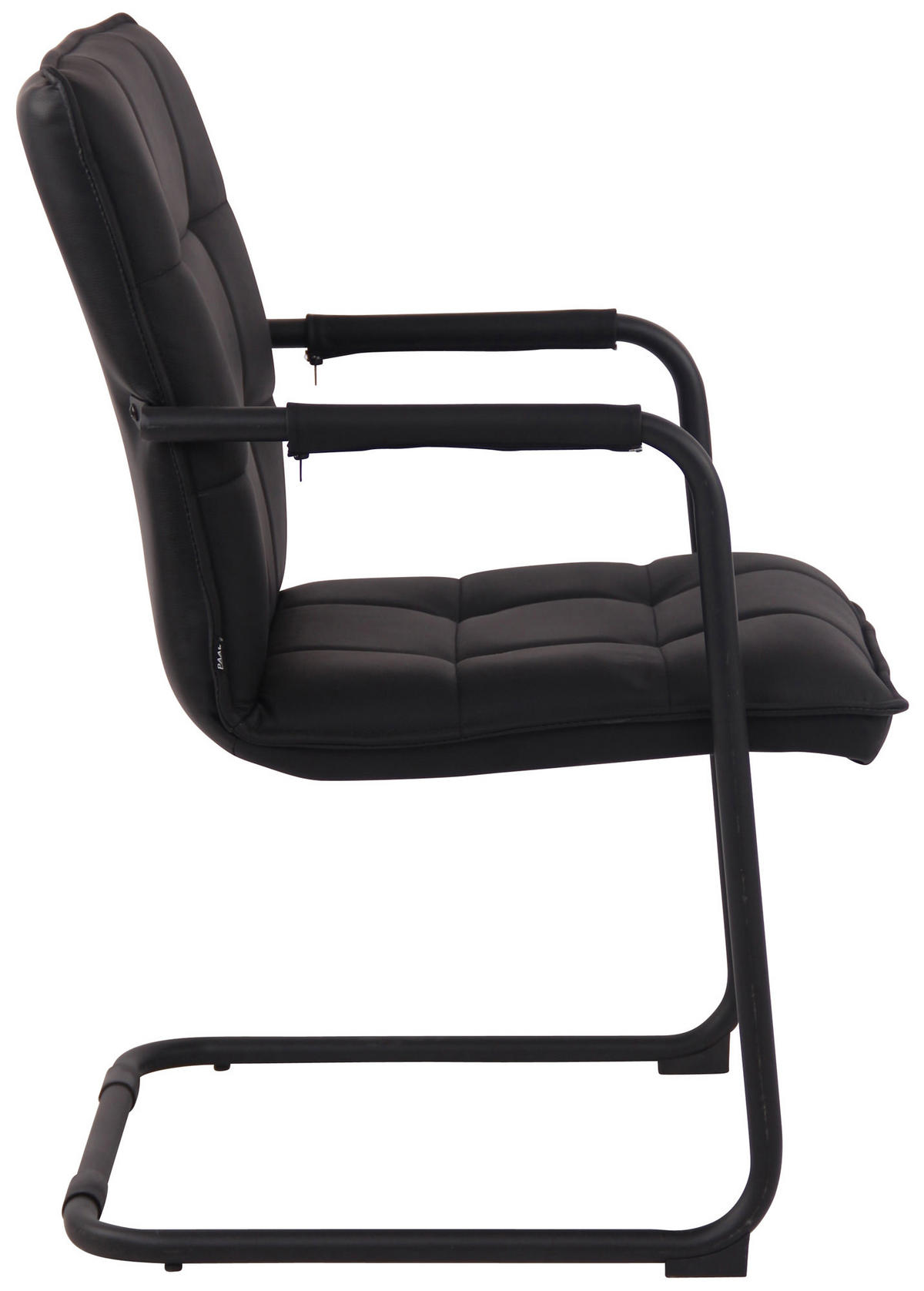 SCHWINGSTUHL Echtleder schwarz - Schwarz, Leder/Metall (57/89/64cm) - CLP