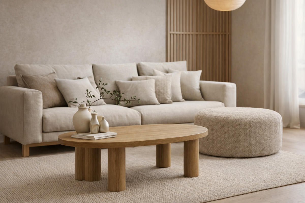 COUCHTISCH OVALI, Modernistisch und Stabil Eiche - Eichefarben, Holz (69/100/39cm) - Kaiser Möbel