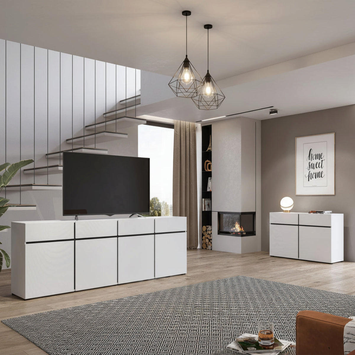 SIDEBOARD Lilia Weiß - Weiß, Holzwerkstoff (119/78/40cm) - Petits-meubles