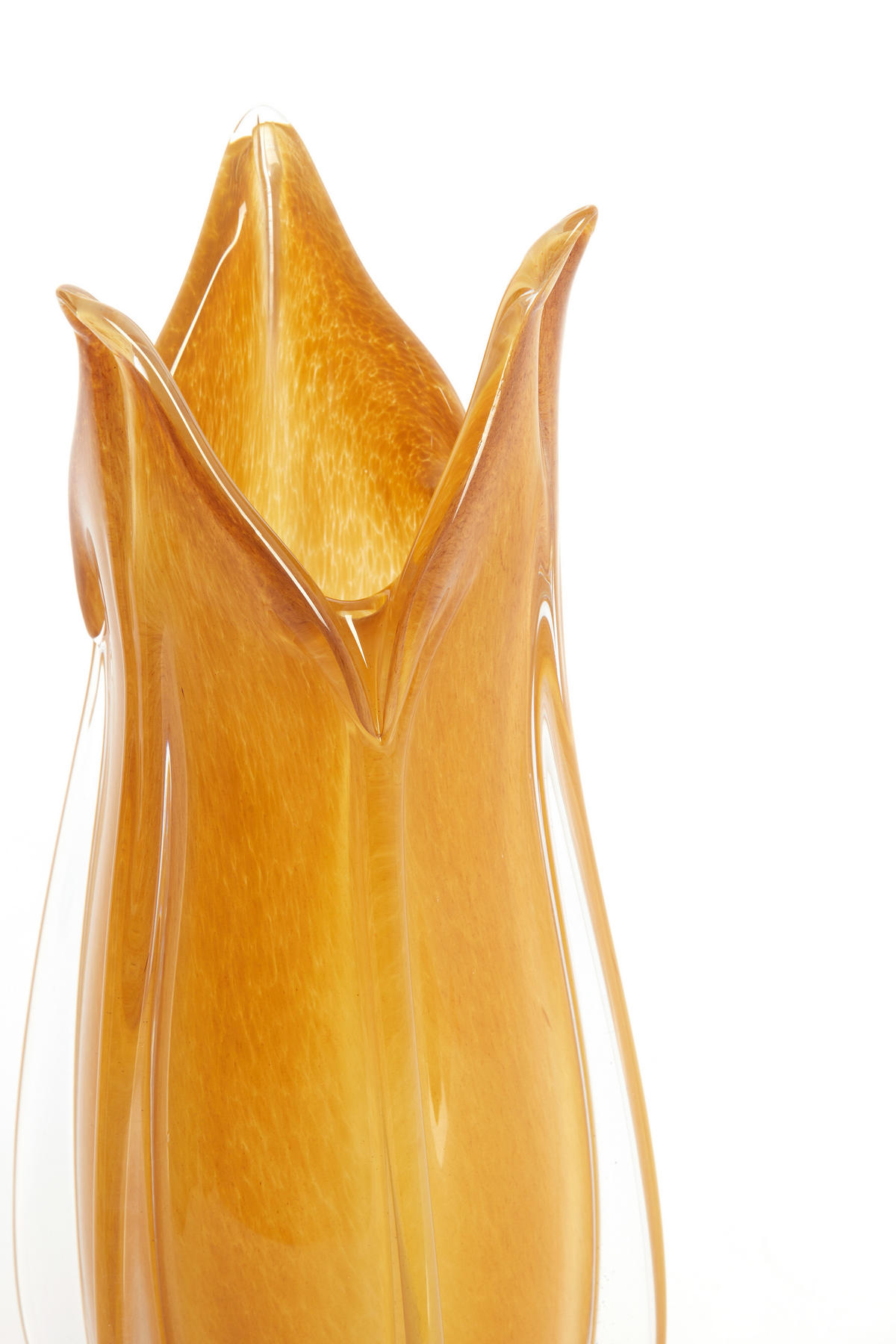 VAZE Evina Braun 18.5/18.5/39 cm - Braun, Glas (39cm) - Light & Living