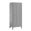 SCHRANK mit Regal, Kleiderstange und 1 Tür, L80.5 x H196.8 cm - Milenne - Grau, Holzwerkstoff (55.25/196.8/80.5cm) - Calicosy