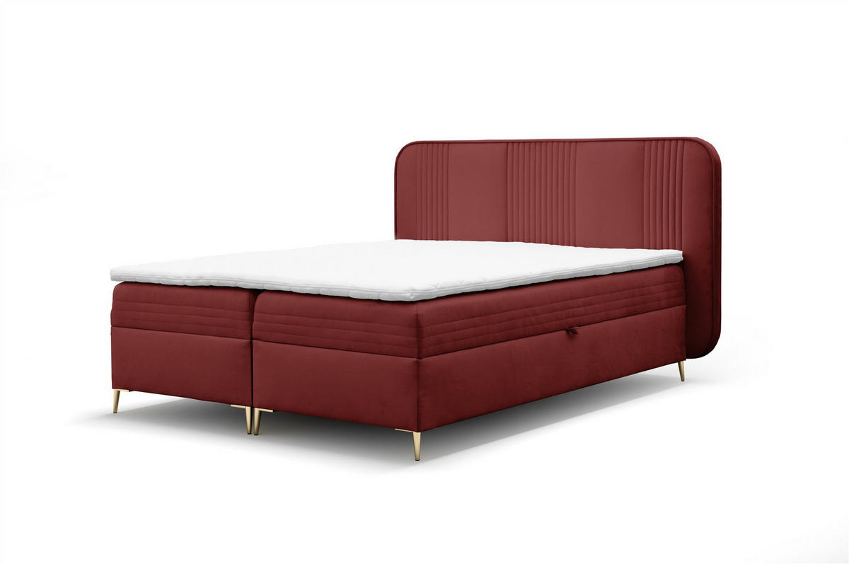 BOXBETT Alize - Rot, Holzwerkstoff/Textil (180/200cm) - Fun Möbel