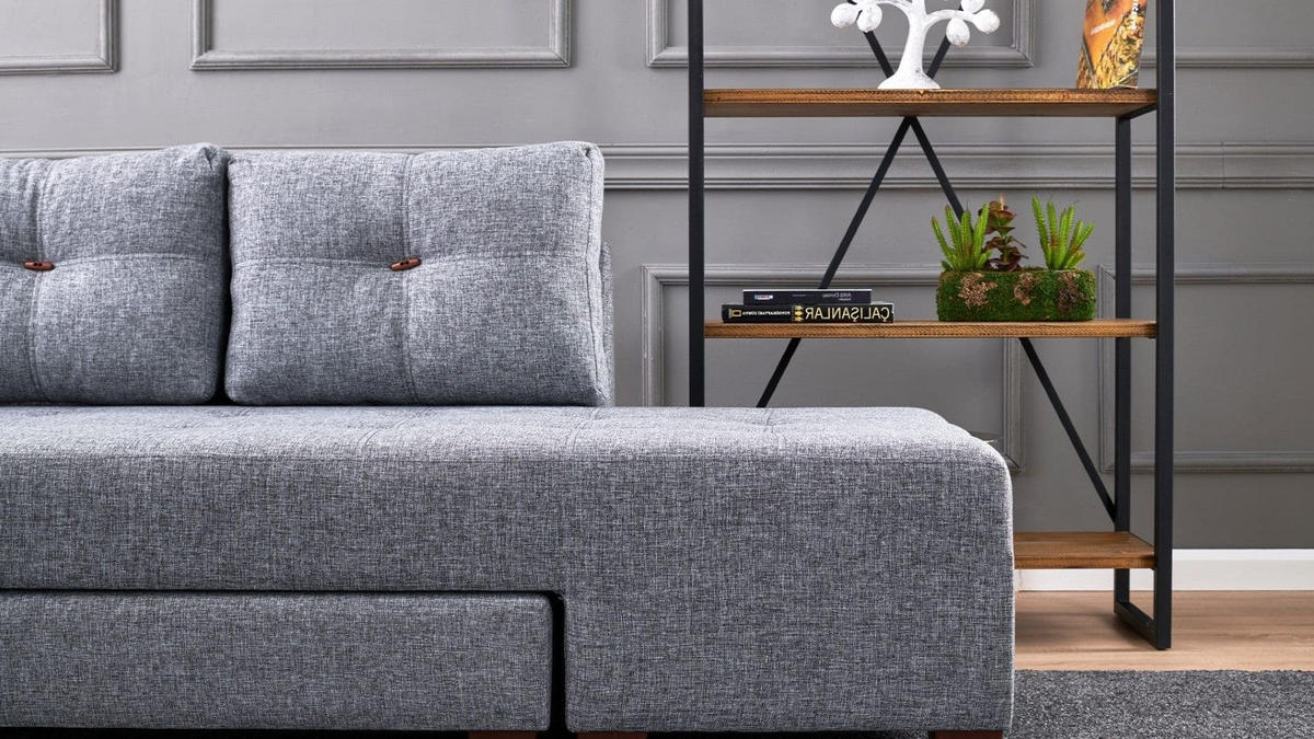 ECKSOFA mit rollbarer Schlaffunktion - Walnussfarben/Braun, Holzwerkstoff/Kunststoff (280/206cm) - myHomelando
