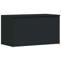 AUFBEWAHRUNGSTRUHE Schwarz 84/42/46 Cm Holzwerkstoff - Schwarz, Holz (84/46/42cm) - vidaXL