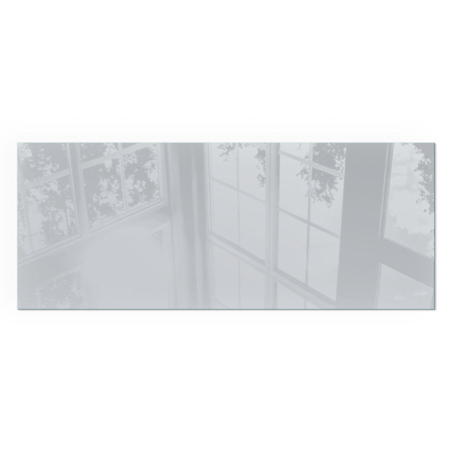 GLASPLATTE für Kamin 125x50 cm - Grau, Glas (125/50/0.4cm) - TULUP