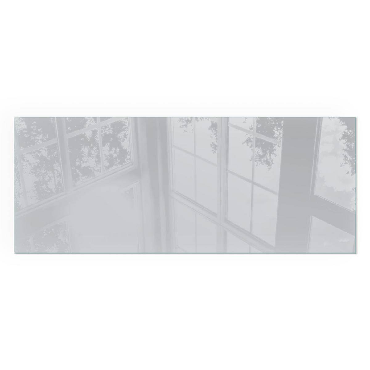 GLASPLATTE für Kamin 125x50 cm - Grau, Glas (125/50/0.4cm) - TULUP