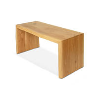 MASSIVHOLZBANK aus Eiche mit Baumkante M - Eichefarben, Holz (100/45/40cm) - holz4home