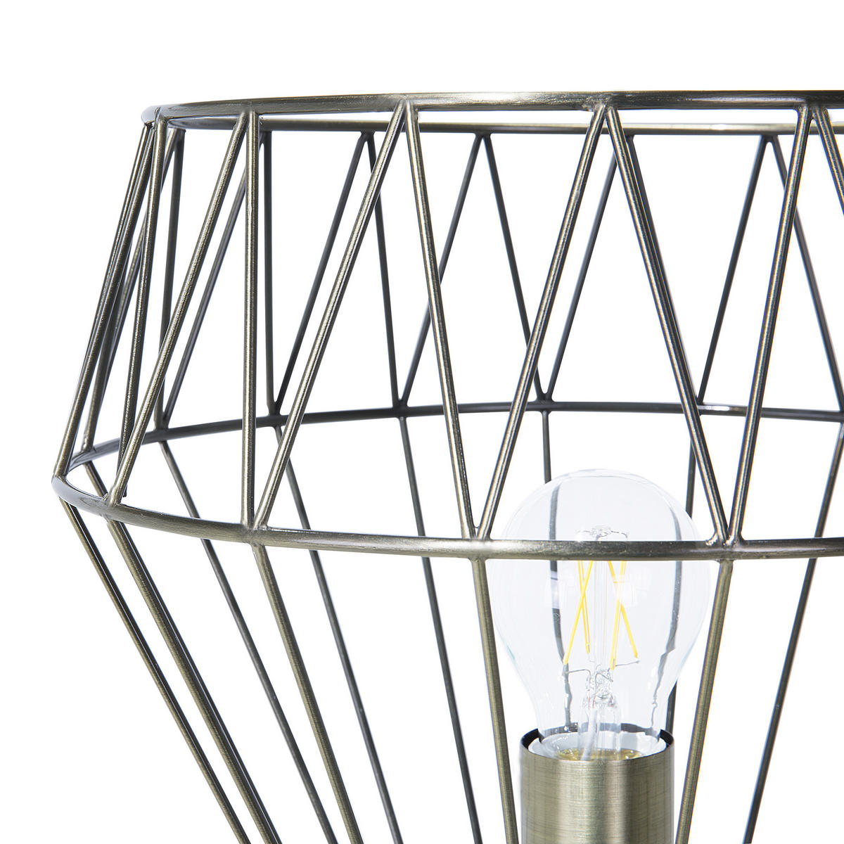 STEHLAMPE Mooni 30/30/160 cm - Messingfarben, Metall (30/30/160cm) - Beliani