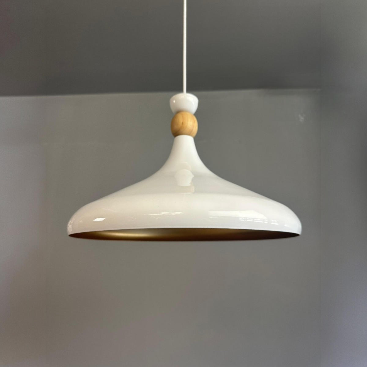 PENDELLEUCHTE ASChampion - Messingfarben/Weiß, Metall (35/35/28cm) - Bamyum