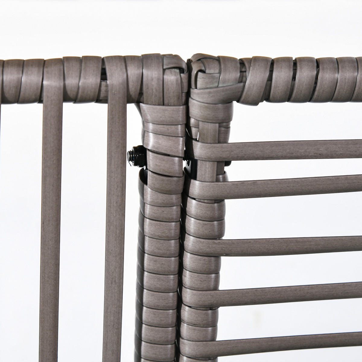 HOCHBEET PE-Rattan Stahl Grau - Grau, Kunststoff (29/103/103cm) - Outsunny