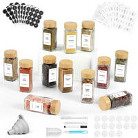 GEWÜRZGLÄSER Set 12-teilig mit Holzdeckel 120 ml - Multicolor, Glas (19/13.5/24cm)