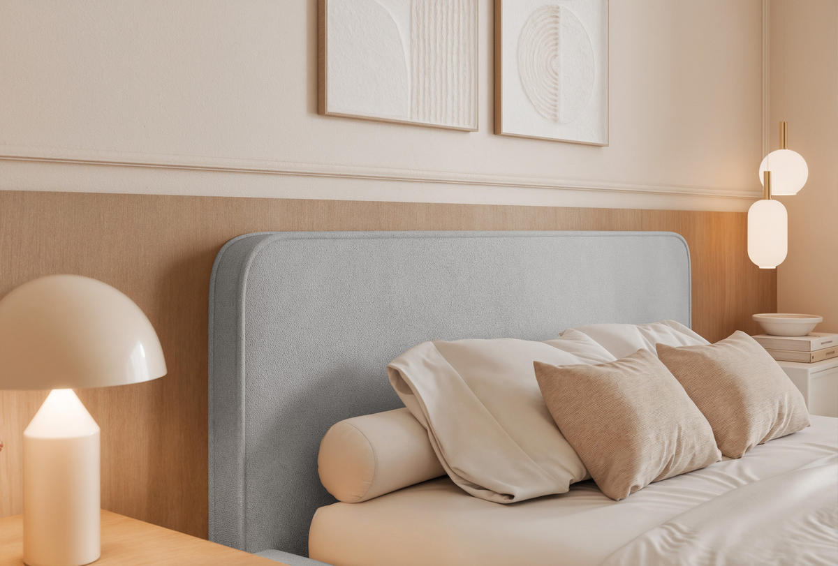 POLSTERBETT Monteli 160x200 cm, Hellgrau - Hellgrau, Textil (160/200cm) - Fedve