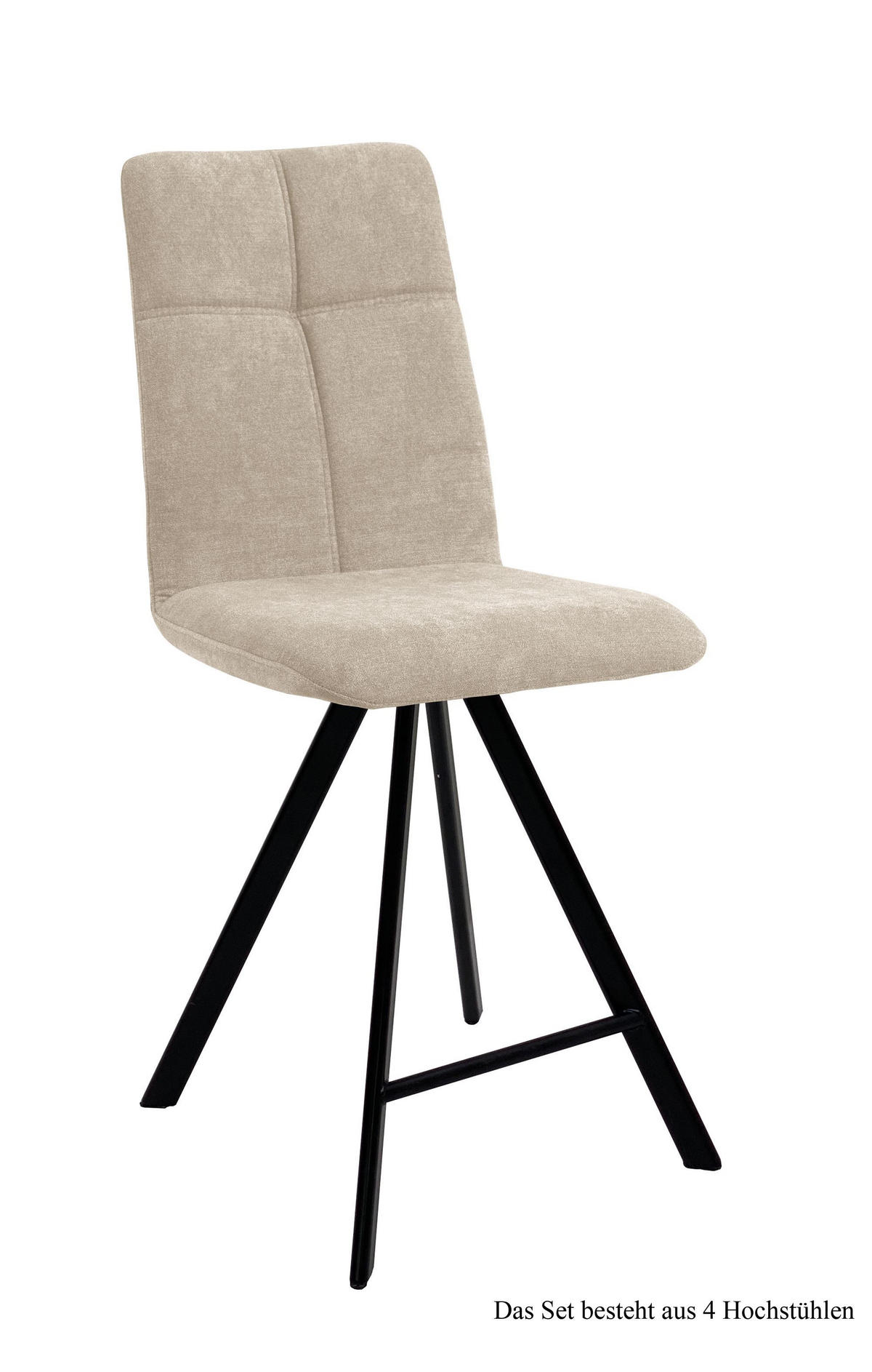 THEKENSTUHL drehbar (4er-Set) Drucill 47x109x60 Schwarz/Natur - Schwarz/Naturfarben, Kunststoff (60/109/47cm) - 58aufmkessel