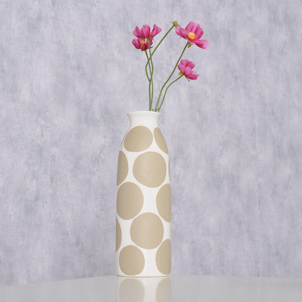 Thumbnail - Boltze Home Keramikvase, Beige, Keramik, 28 cm, Dekoration, Vasen, Keramikvasen