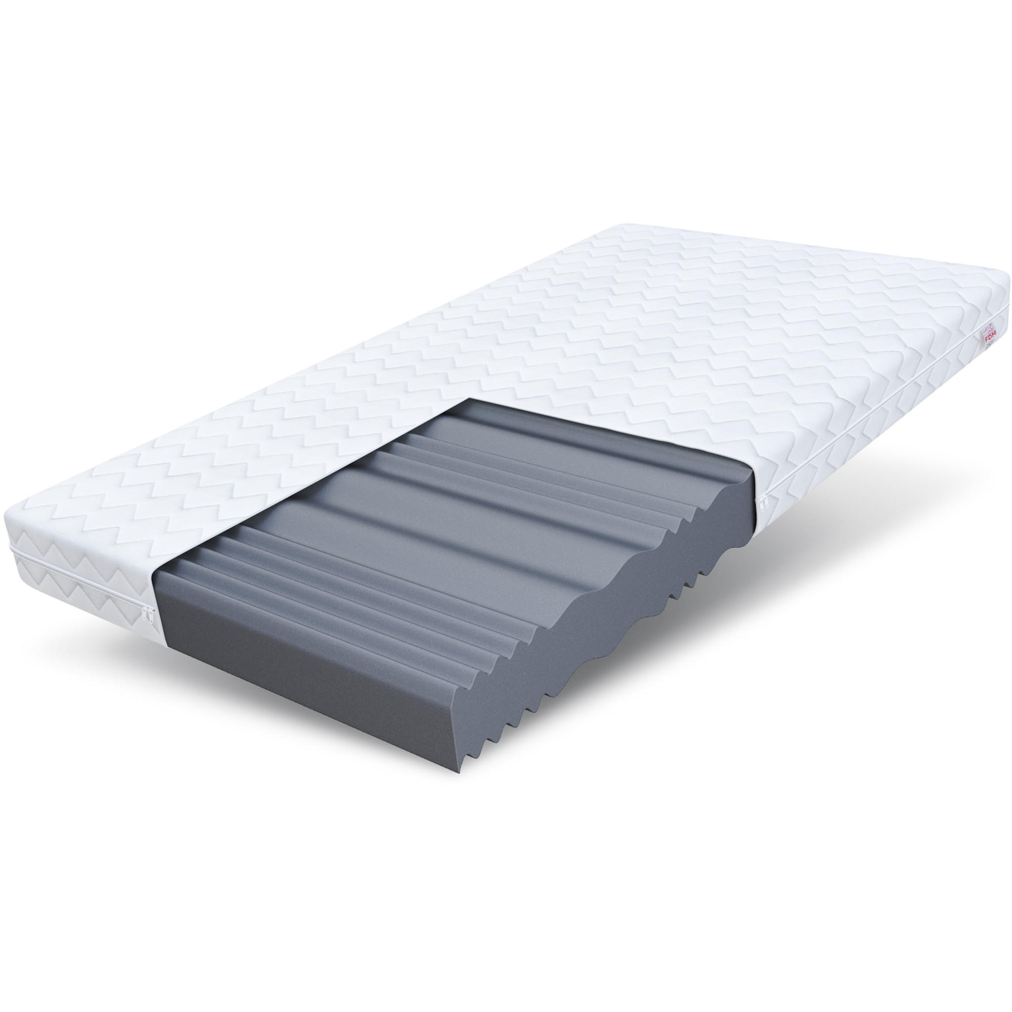KOMFORTSCHAUMMATRATZE Comfort Plus H3 10 cm - Weiß, Textil (80/200cm) - FDM