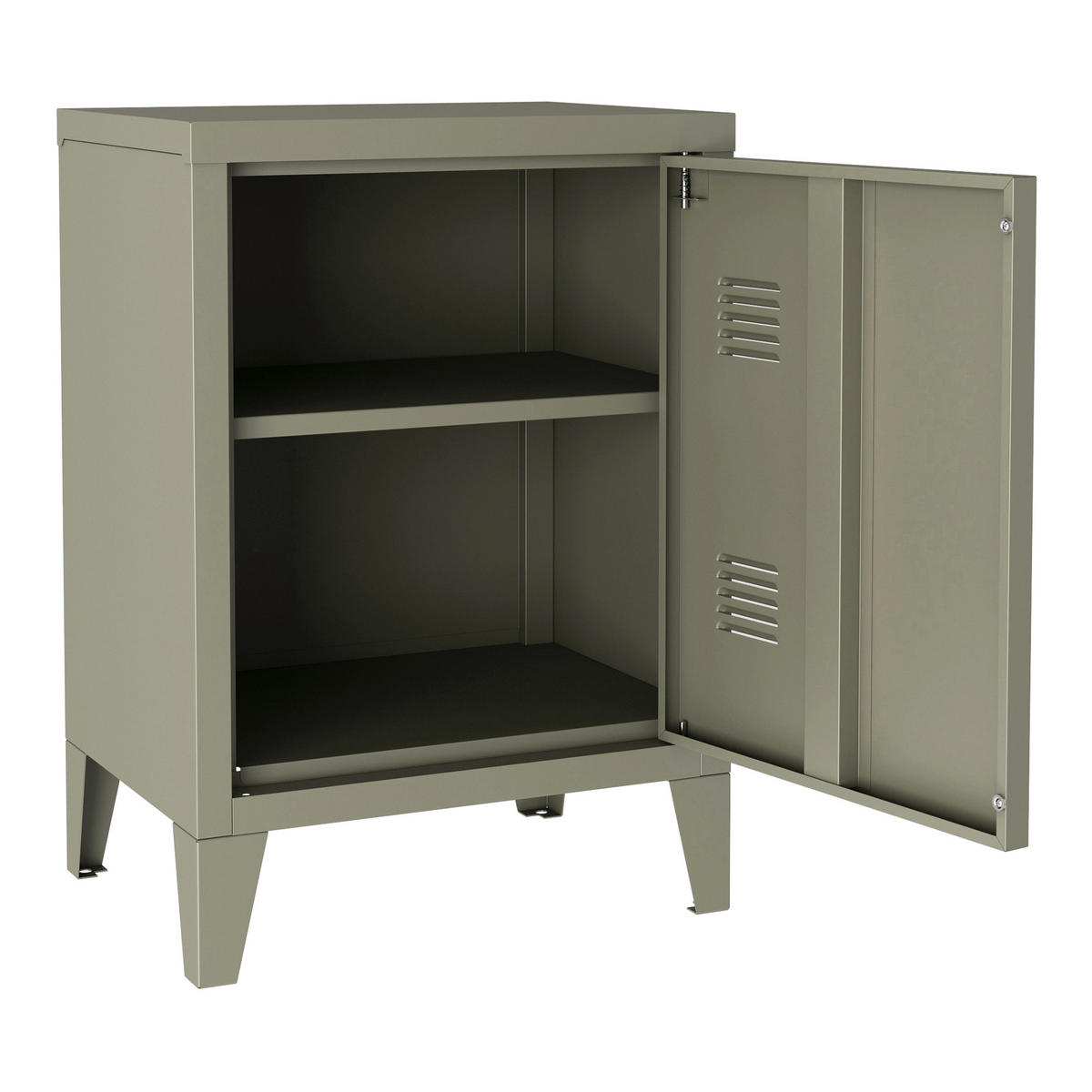 NACHTSCHRANK Inari - Braun, Metall (40/57/30cm) - [en.casa]