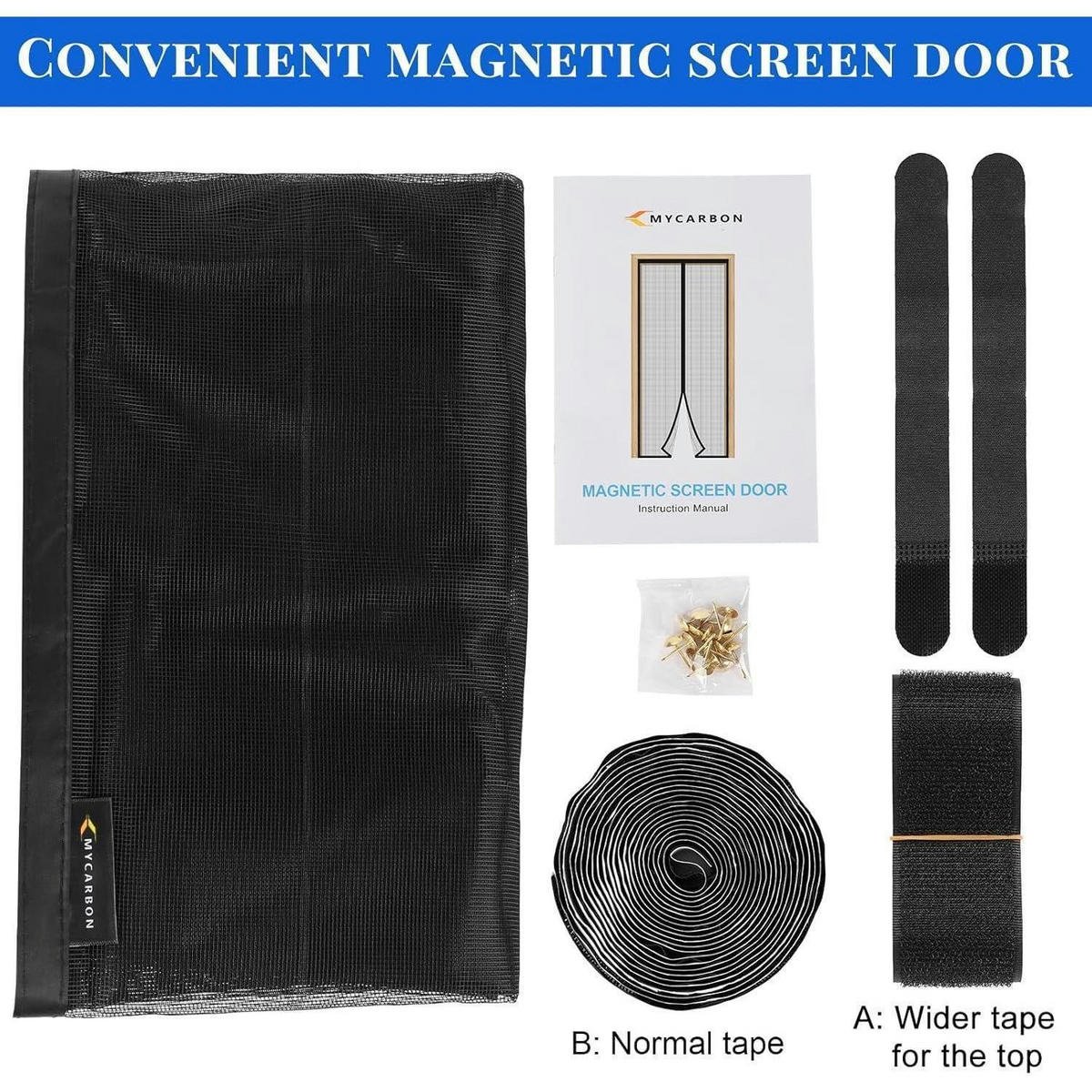 FLIEGENGITTER für Balkontür, mit Magnet-Insektenschutz - Schwarz, Textil (120/220/1cm)