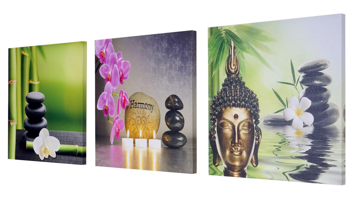 LEINWANDBILD BUDDHA Multicolor - Multicolor, Holz (150/50cm) - MCW