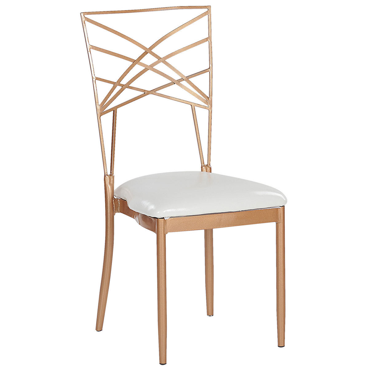 ÉTKEZŐSZÉK 2 darabos Szett Fém Rozéarany Girard - rosé arany színű, textil/fém (41/91/42cm) - Beliani