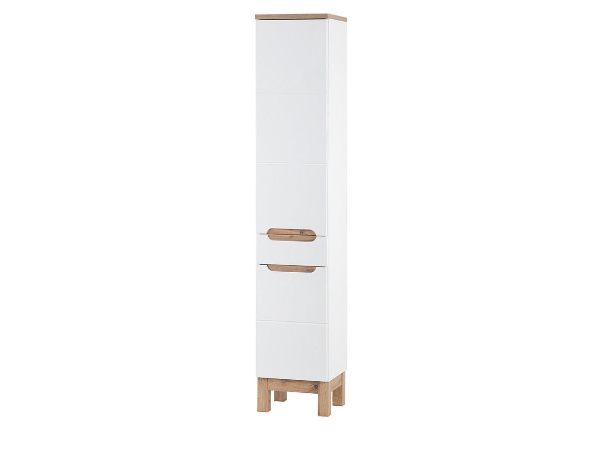 BADMÖBEL-SET 7 Teile - Bali White B BM17 in Weiß - Weiß Hochglanz, Holz (80/187/46cm)