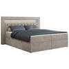 BOXBETT GOLD-6 LED 180/200 Beige Struktur - H3 - Beige, Holz/Textil (180/200cm) - MKS