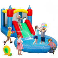 HÜPFBURG DE-18563 4-in-1 mit Rutsche, Basketballkorb & Bällebad - Multicolor, Kunststoff (415/205/190cm) - ComfortXL