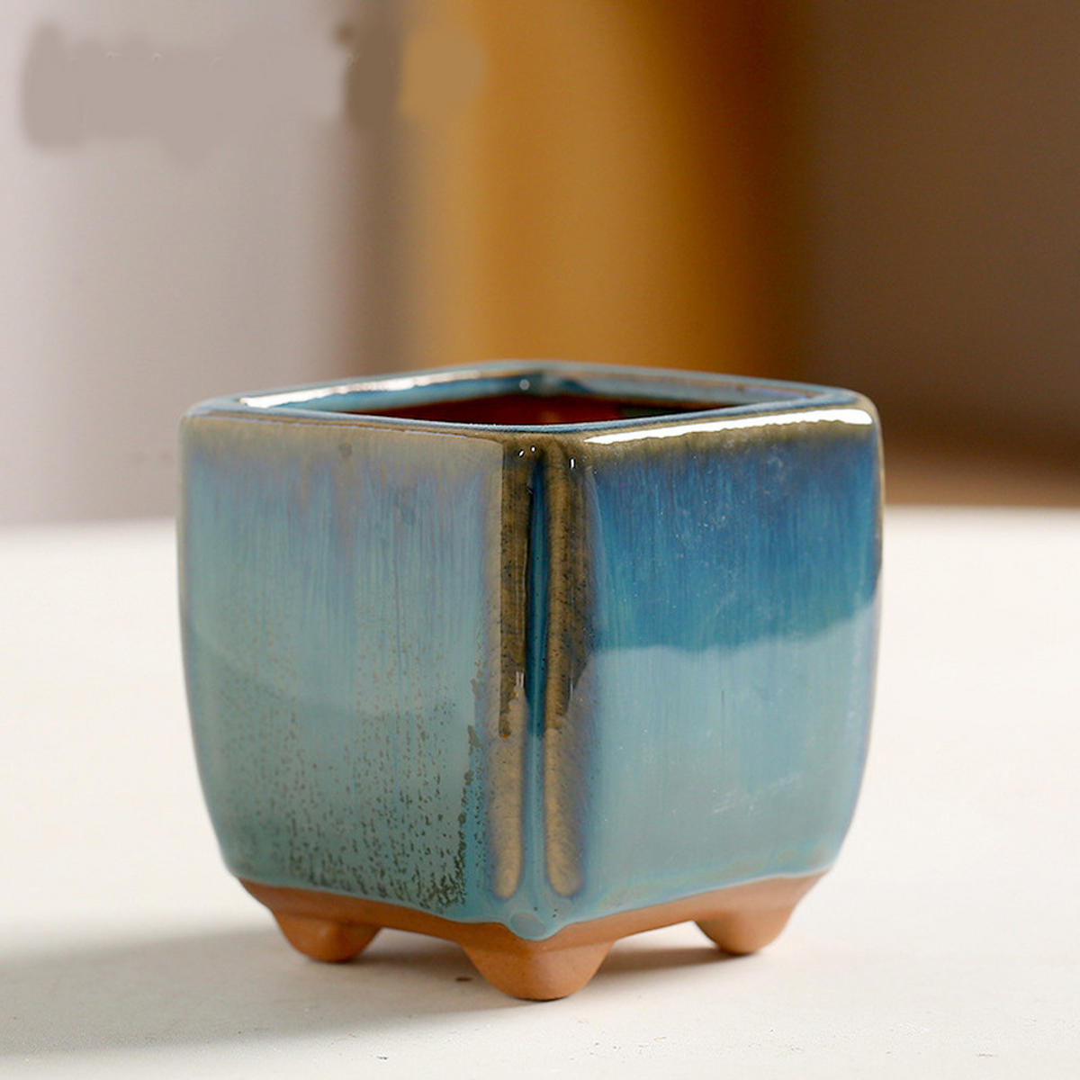 VASE 5,5 x 5,5 x 12,5 cm Keramik - Blau, Keramik (12.5cm) - LIBRATON