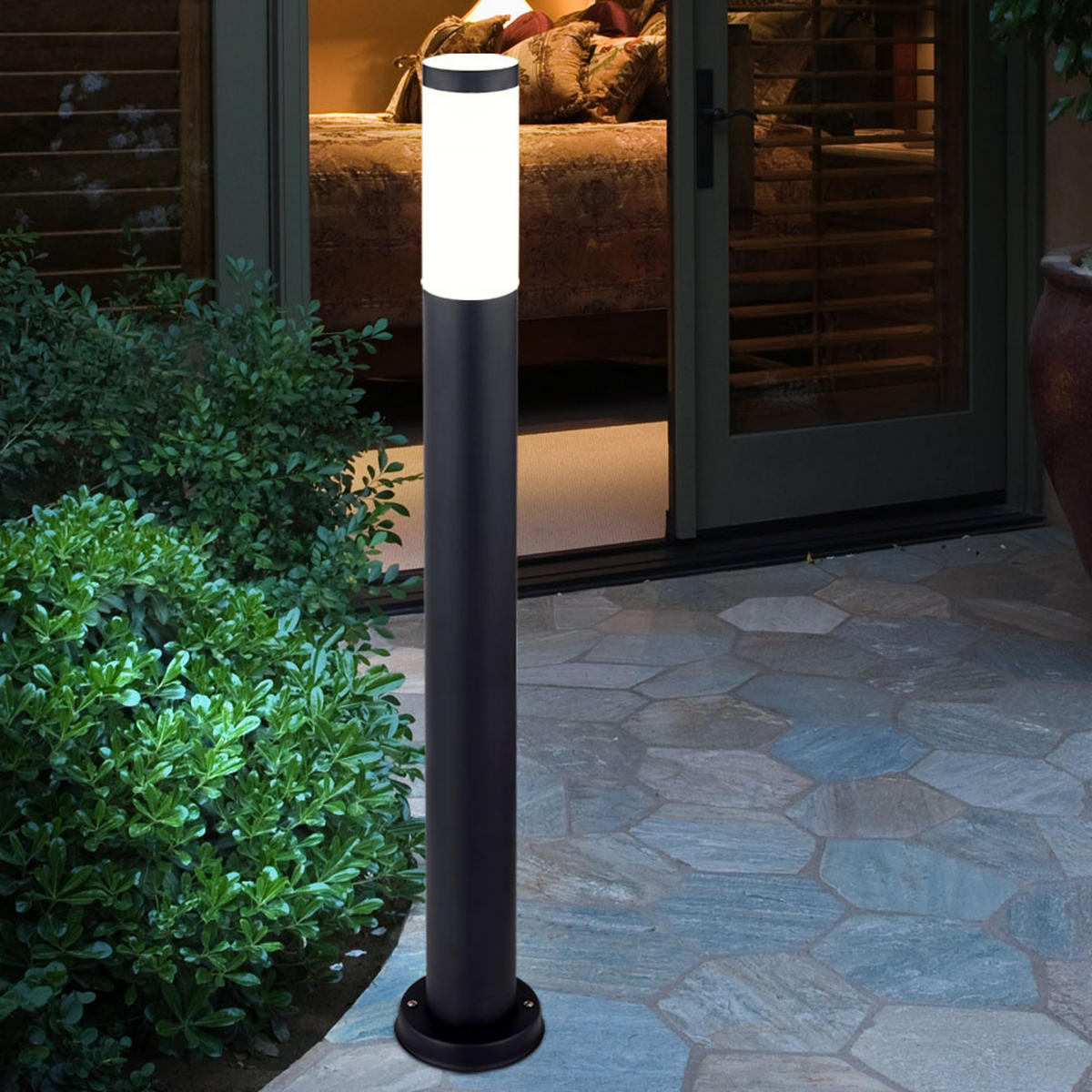 LED AUSSENLEUCHTE BOSTON Edelstahl Anthrazit - Anthrazit, Metall (12.7/12.7/80cm)