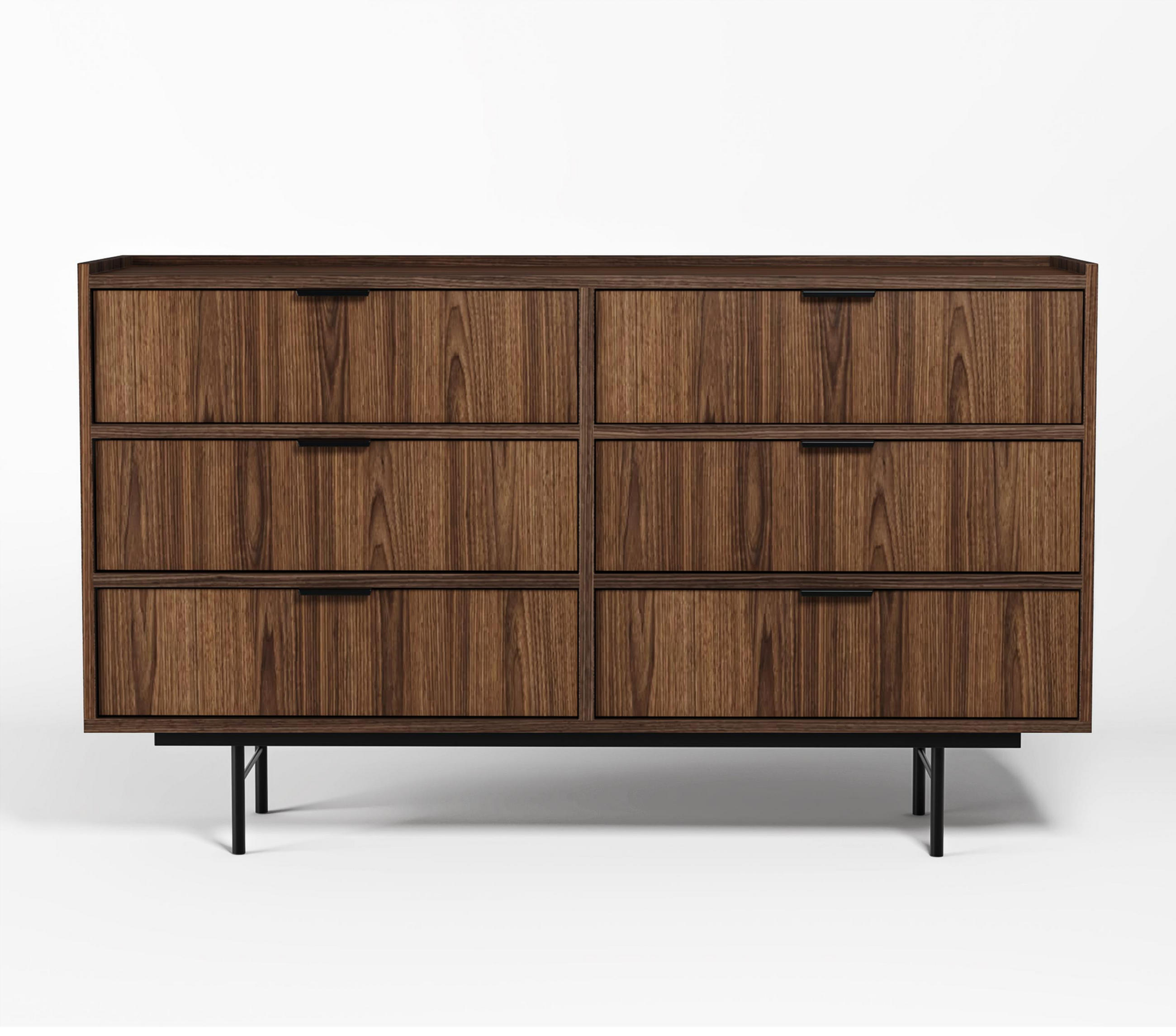 AX Living Sideboard Walnuss 150x90x40 cm