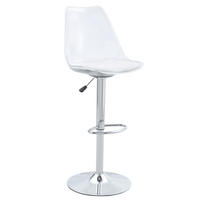 BARHOCKER höhenverstellbar 2er-Set Transparent Silber - Silberfarben, Metall (53.3/120/45.7cm) - Meubliv