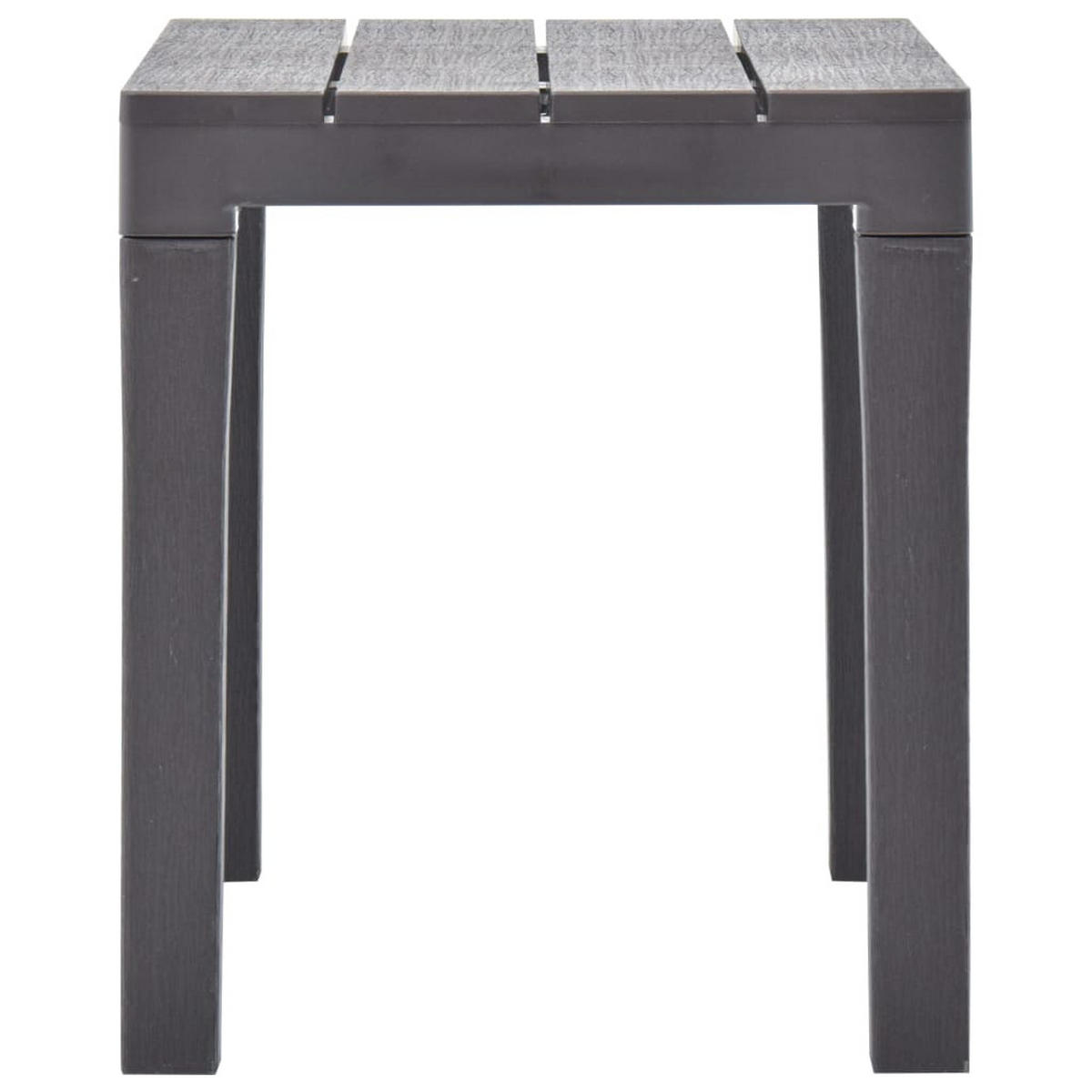 GARTENBÄNKE 2er set Moccafarben Kunststoff - Grau, Kunststoff (60/45/38.5cm) - vidaXL