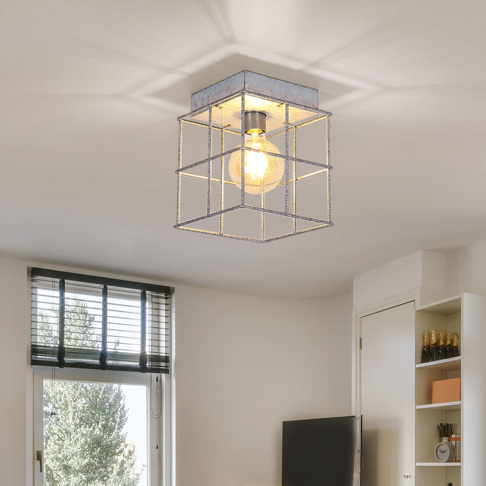 LED DECKENLEUCHTE Metall Silber - Silberfarben, Metall (20/20/20cm)