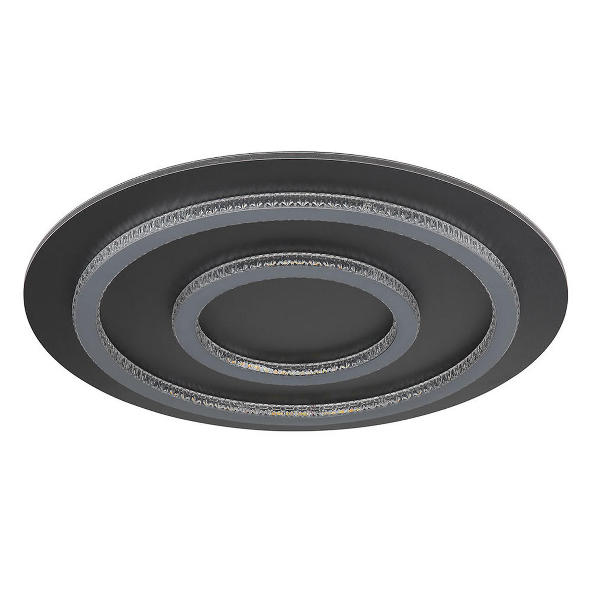 LED DECKENLEUCHTE Jayden Anthrazit Kristalle - Anthrazit, Metall (55/55/6cm) - Globo Lighting