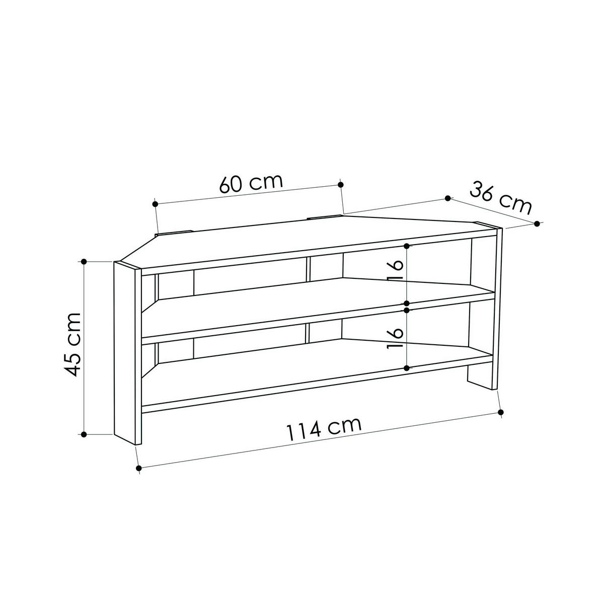 TV-ECKMÖBEL Thales Beige - Beige, Holz (114/45/36cm) - Habitat Garten