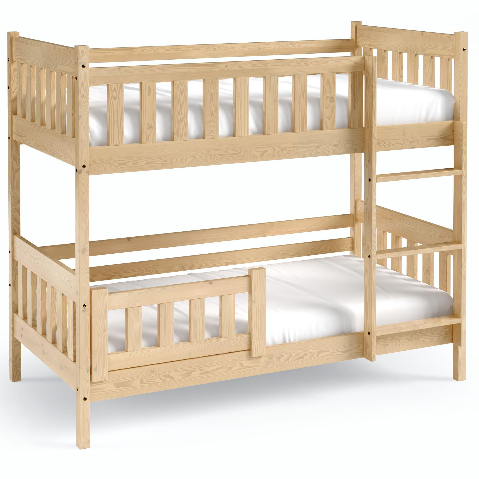 ETAGENBETT Holzbett LUMBE, Kinderbett - Kieferfarben, Holz (80/160cm) - KONSIMO®