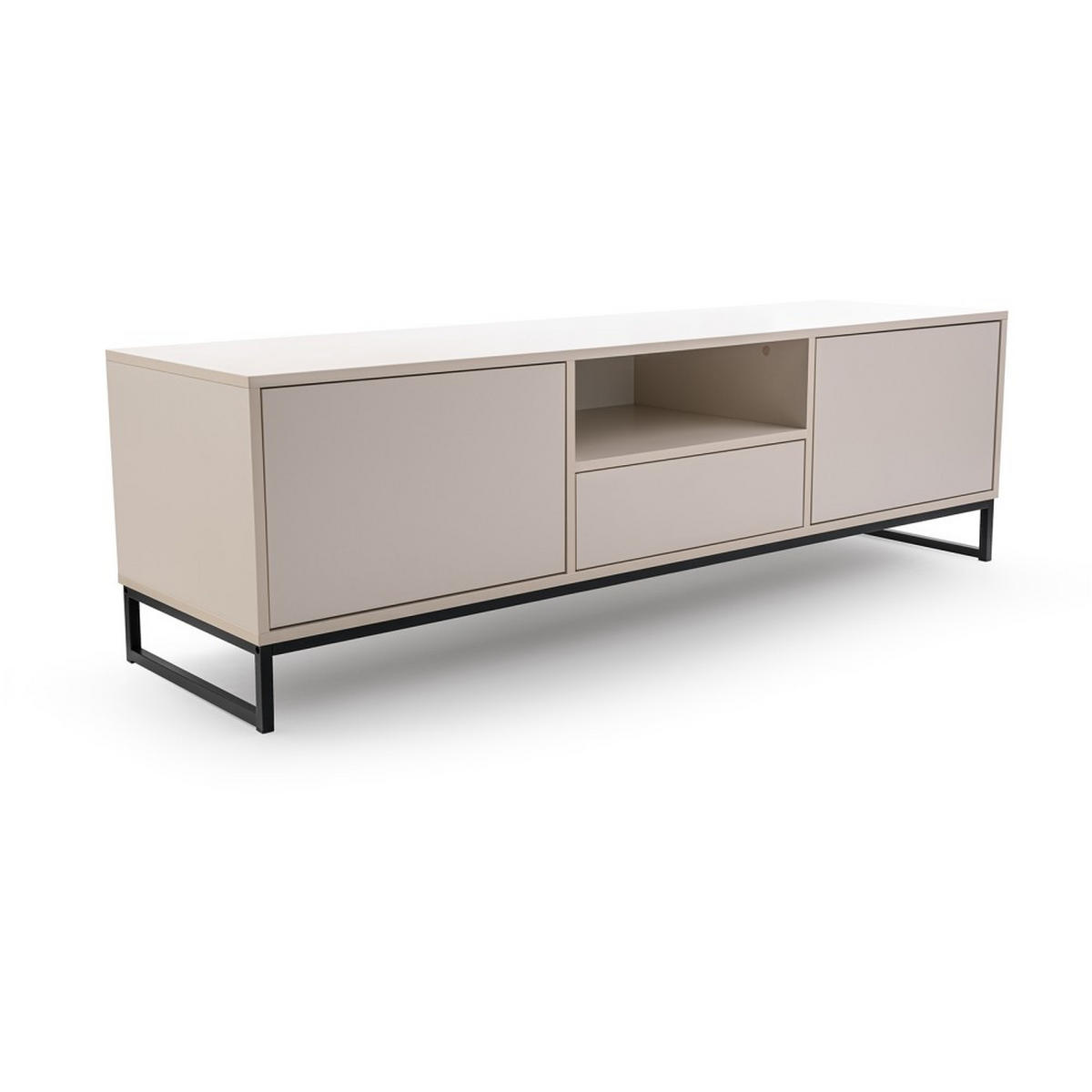 LOWBOARD Giana mit 2 Türen und Schublade, 160 cm, Beige Sand - Sandfarben/Beige, Holzwerkstoff (160/48.5/45cm) - Beautysofa