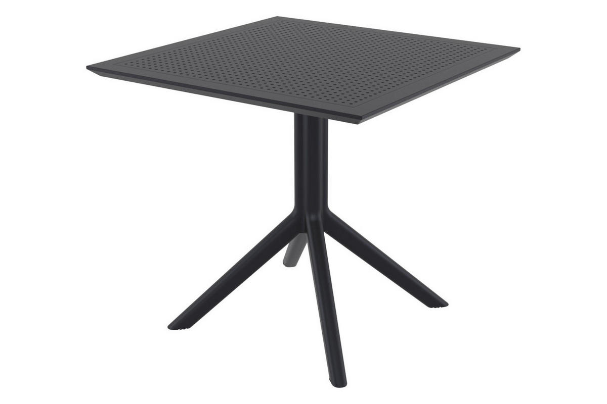 GARTENTISCH Sylt 80 cm schwarz - Schwarz, Kunststoff (74/80/80cm) - TPFGarden