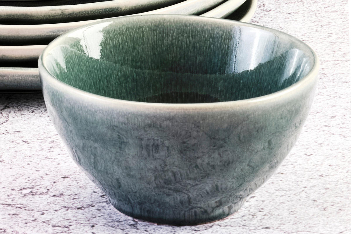 SCHALEN Moon Ø14,5cm - 6er-Set - Petrolfarben - Blau, Keramik (14.5cm) - Björn