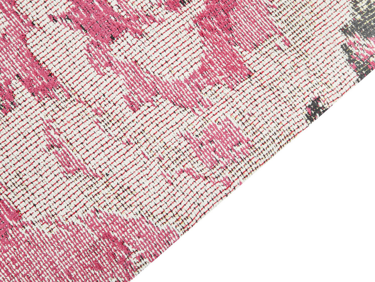 KURZFLOR-TEPPICH Ejaz 200/140 cm - Pink, Textil (140/200cm) - Beliani