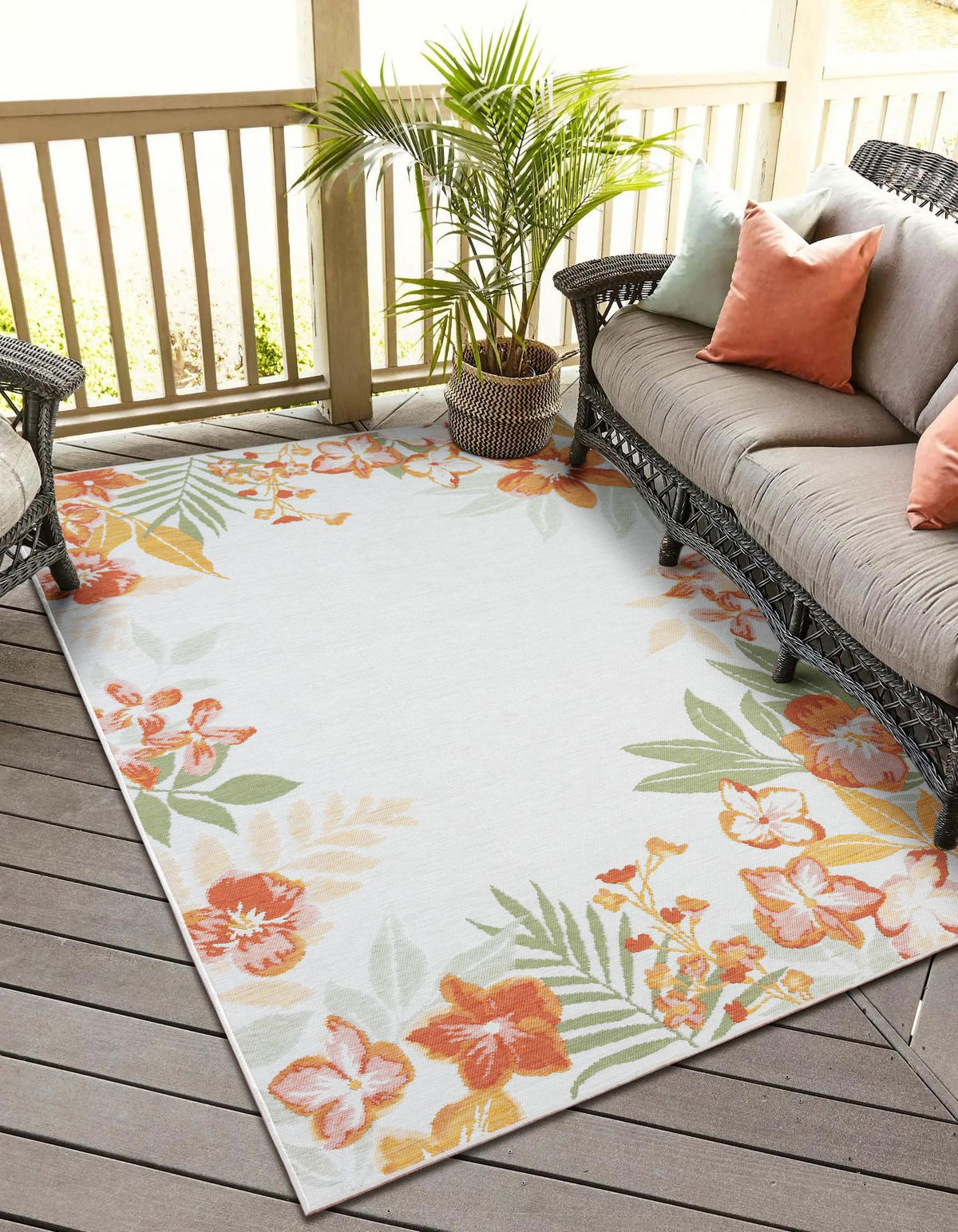 OUTDOORTEPPICH Leela Rostfarben,Currygelb,Grün 200/300 cm - Rostfarben, Textil (200/300cm) - My-Rug
