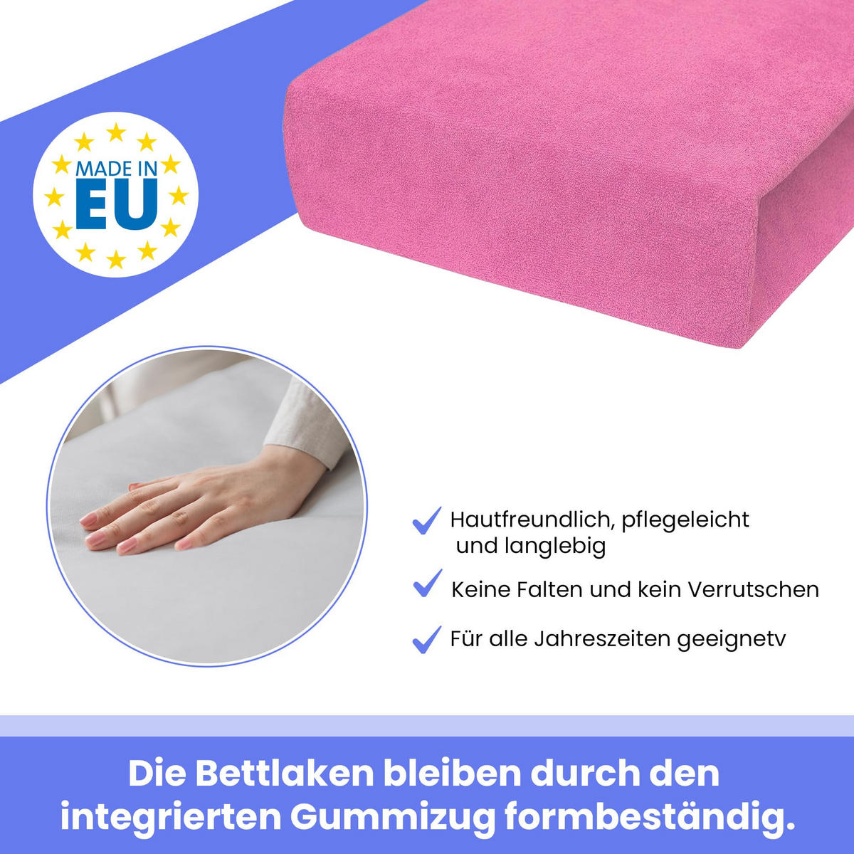 SPANNBETTLAKEN 160/200 cm, Frottee Elastisch 100 % Baumwolle Rosa - Pink, Textil (160/200cm) - Best For Home