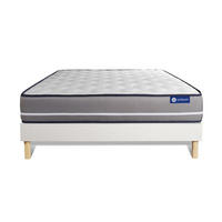 BETT Actimemo pur Memory-Schaum 160 x 195 cm h3 - Kit Bettgestell Weiß - Beige/Weiß, Holz (160/195cm) - ACTISOM