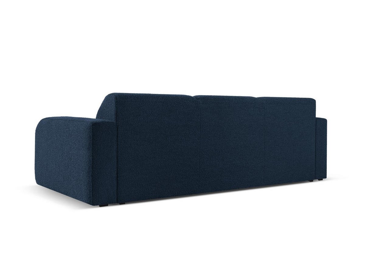 SOFA Molino aus Boucle dunkelblau 3 Sitzplätze - Dunkelblau, Textil (95/72/235cm) - Micadoni