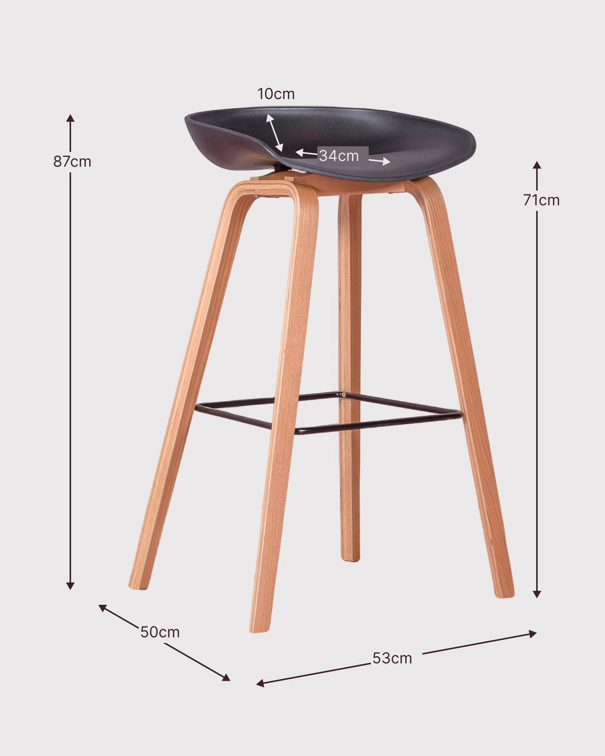HOCKER Kunststoff Weiß - Weiß, Kunststoff (54/83/45cm) - Nest Dream