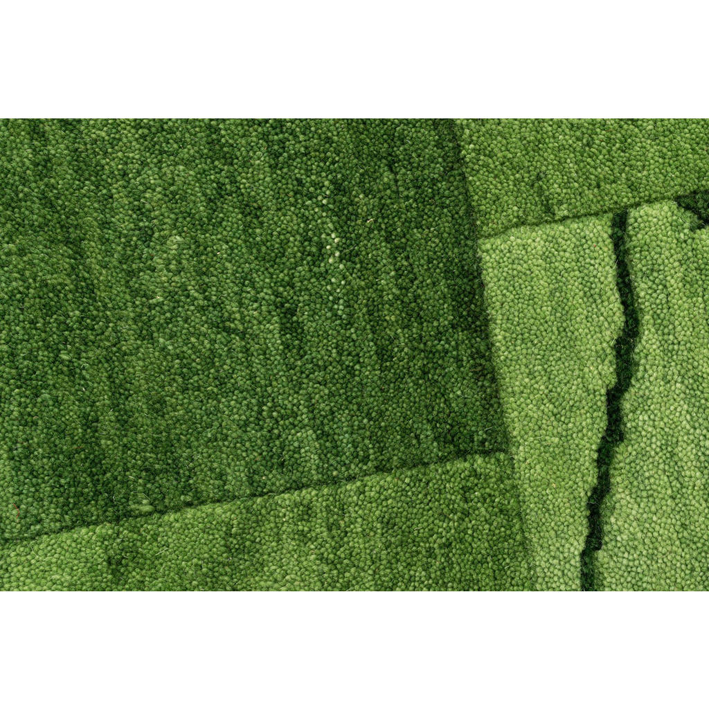 Thumbnail - Theko Handknüpfteppich, Grün, Textil, Patchwork, Rechteckig, 90x160 cm, GoodWeave, für Fußbodenheizung geeignet, Teppich...