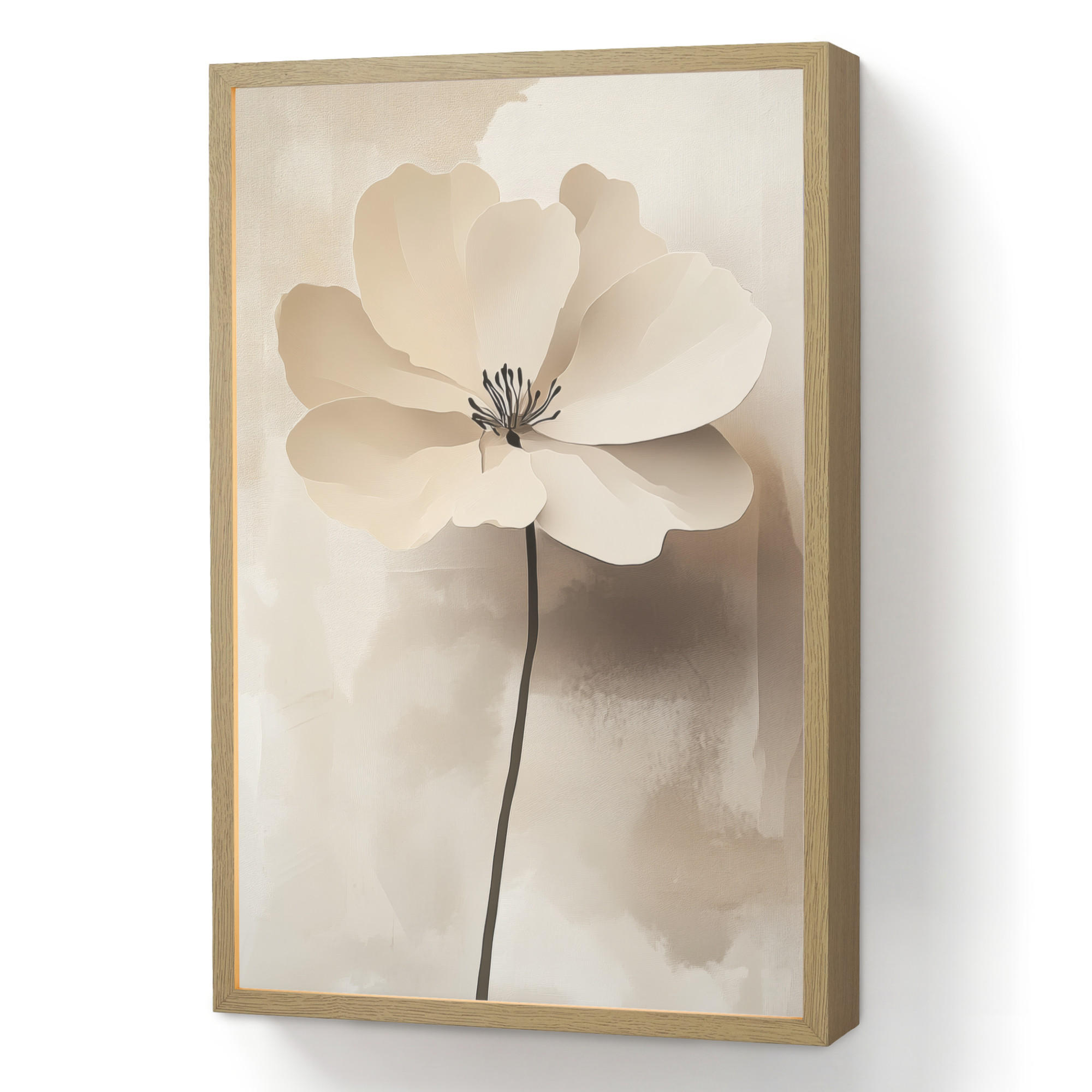 OnlyWow NÁSTĚNNÁ LAMPA S AKUMULÁTOREM Květina - béžová - barva - stín 40x60 cm